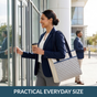 Quilted Canvas Everyday Office Tote Bag