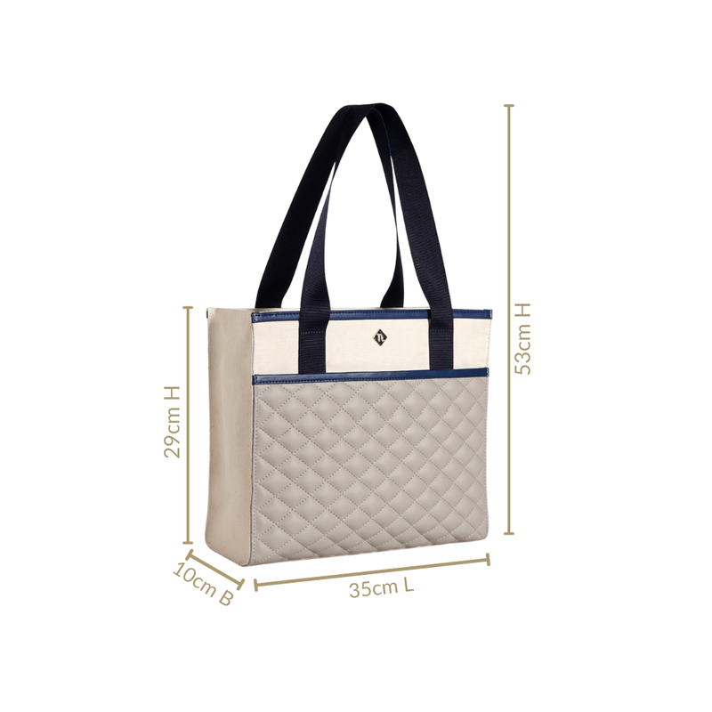 Quilted Canvas Everyday Office Tote Bag
