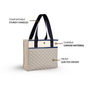 Quilted Canvas Everyday Office Tote Bag