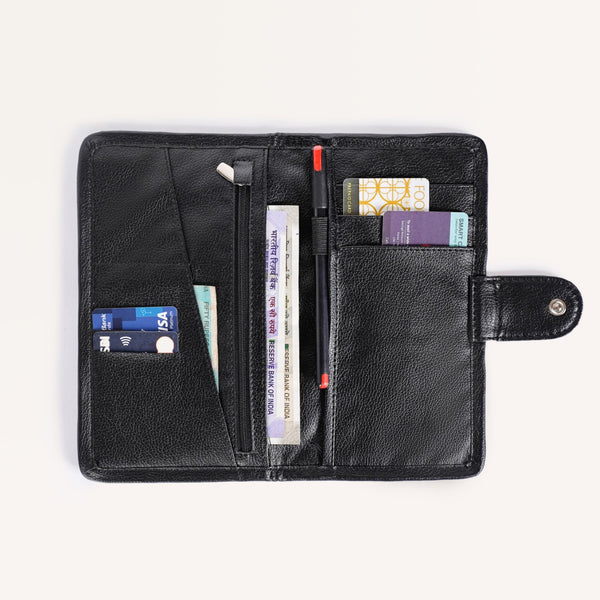 Classic Black Travel Wallet