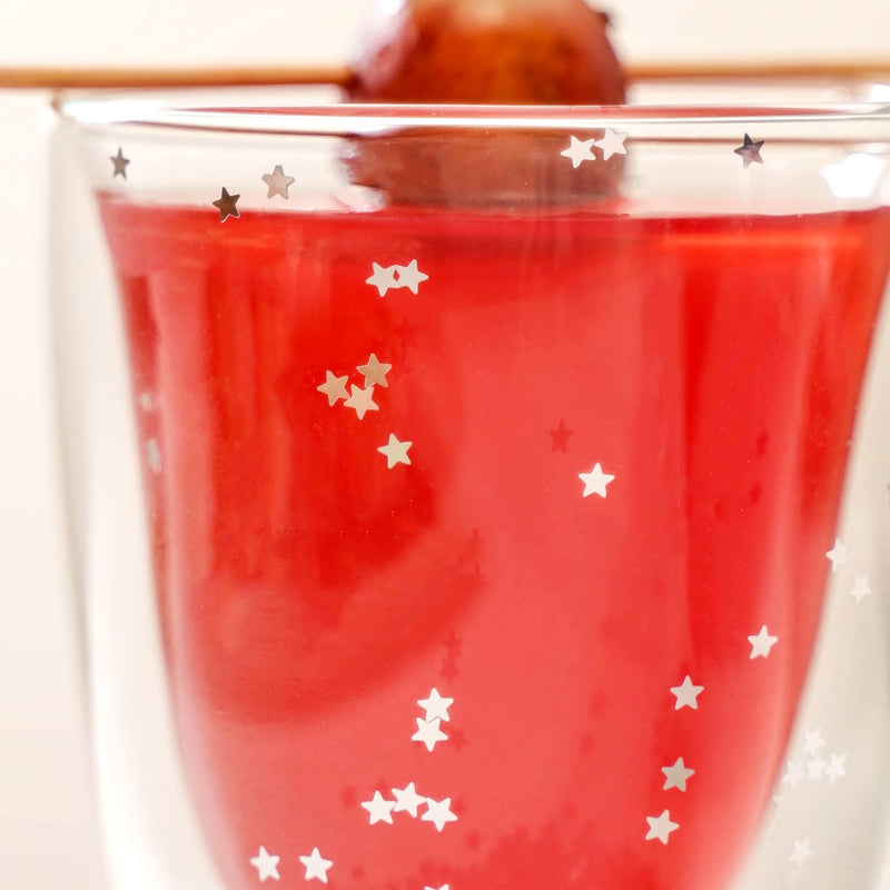 Twinkling Star Double Wall Drinking Glass Set Of 2 225ml