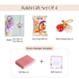 Lavender Couple Rakhi Gift Set Of 4 With Box And Card