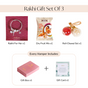 Lock And Key Charm Bracelet Rakhi Gift Set Of 3 With Box And Card