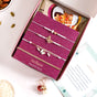 Butterfly Gold Chain Rakhi Gift Set Of 6 With Box And Card