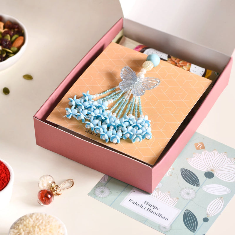 Blue Lumba For Sister Set Of 3 With Gift Box And Card