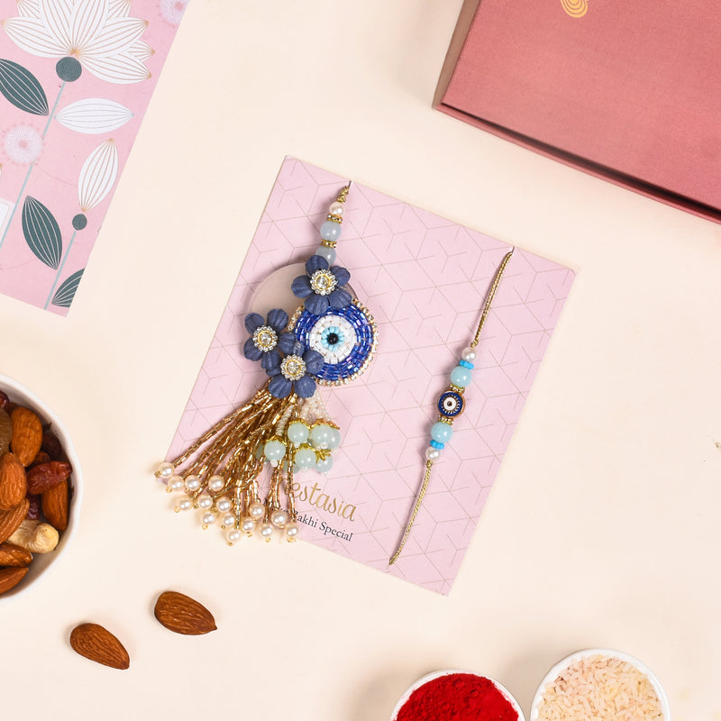 Evil Eye Amulet Rakhi Hamper For Bhaiya Bhabhi