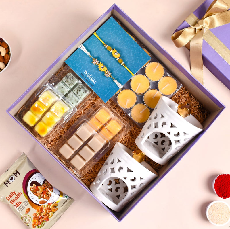 Heavenly Aroma Rakhi Hamper For Bhaiya Bhabhi