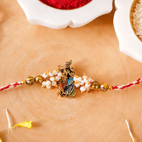 Radha Krishna Rakhi Gift Set For Bhaiya Bhabhi