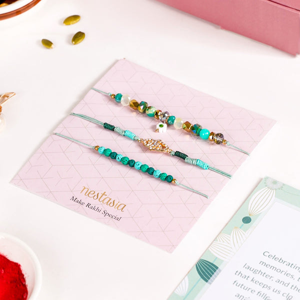 Crystal Amulet Raksha Bandhan Hamper Set Of 5 With Gift Box And Card