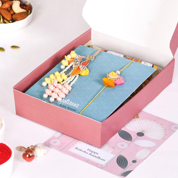 Divine Swastika Rakhi Hamper For Bhaiya Bhabhi