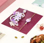 Lavender Pearly Garden Rakhi Lumba Set Of 4 With Gift Box And Card