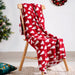 Reversible Style Christmas Tree Throw Blanket Red