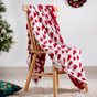 Reversible Style Christmas Tree Throw Blanket Red