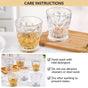 Regal Cut Embossed Glass Set Of 6 245ml
