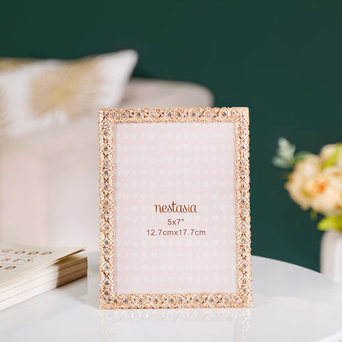 Regal Rhinestone Picture Frame Gold Large 5x7