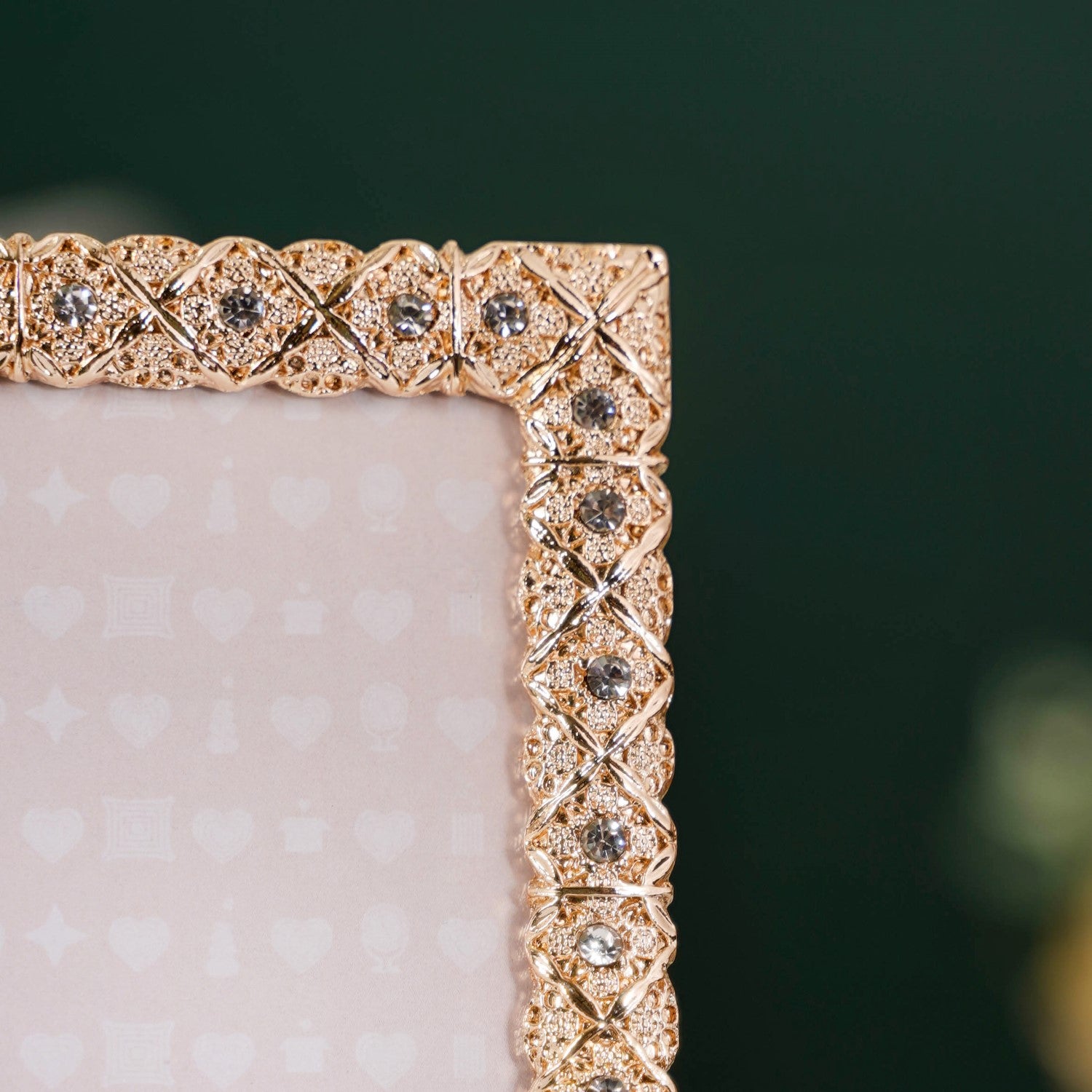Regal Rhinestone Picture Frame Gold Small 10x15cm Online - Premium ...