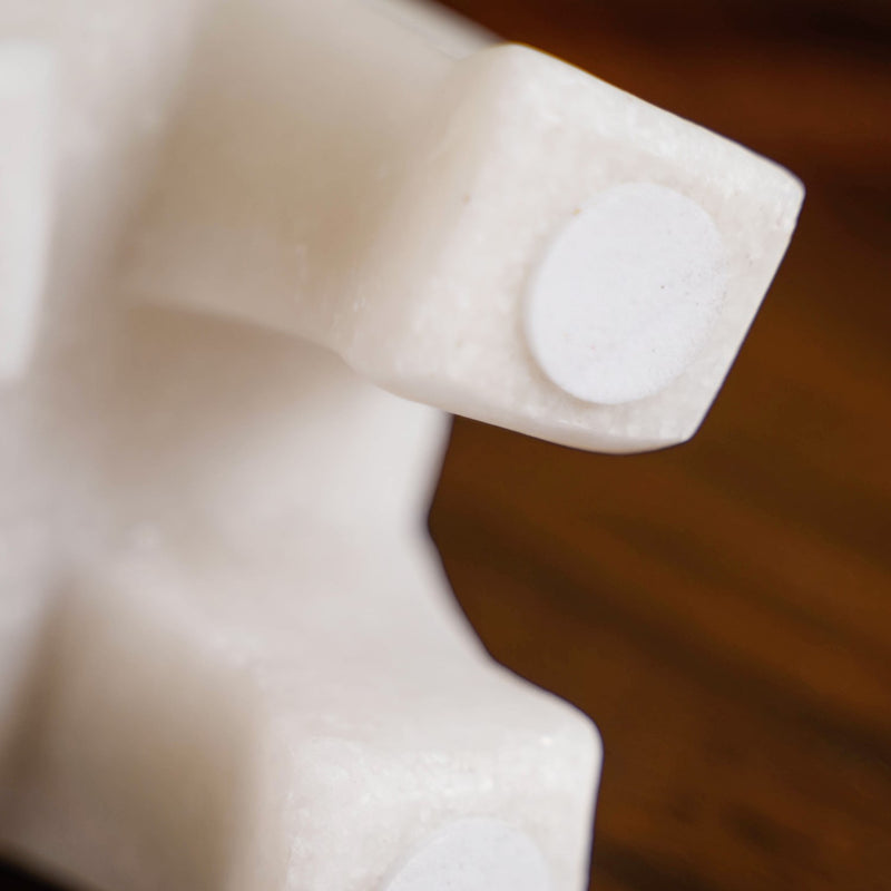 Marble Finish Resin Elephant Sculpture