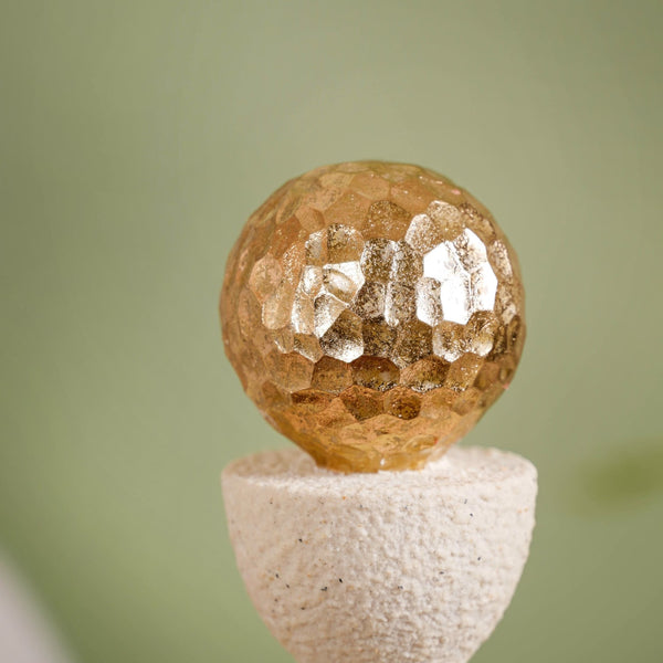 Golden Ball Textured Sculpture