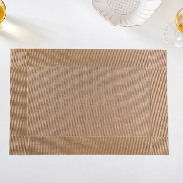 Reversible PVC Dining Table Mat Bronze Set Of 6 Online - Premium Table ...