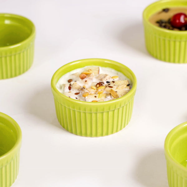 Souffle Ramekin Set Of 6 Green 150ml