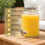 Ribbed Glass Drink Dispenser 3700ml