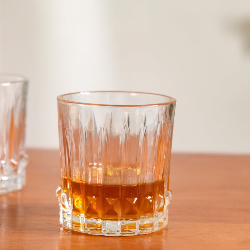 Ribbed Jewel Premium Rocks Glass Set Of 6 240ml