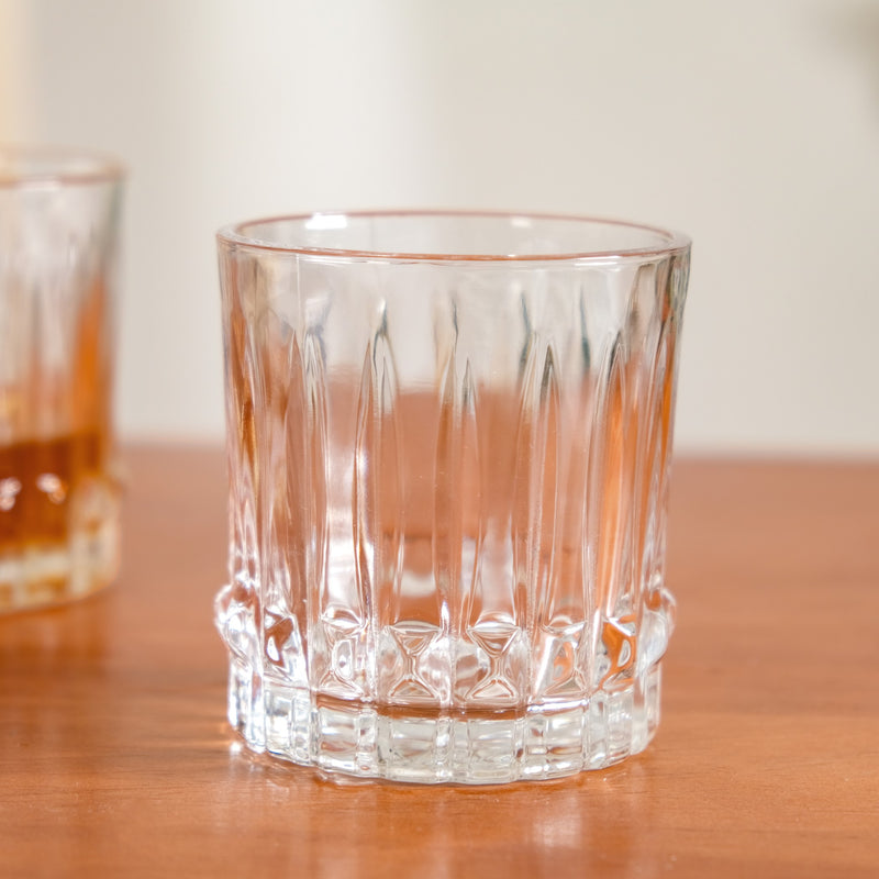 Ribbed Jewel Premium Rocks Glass Set Of 6 240ml
