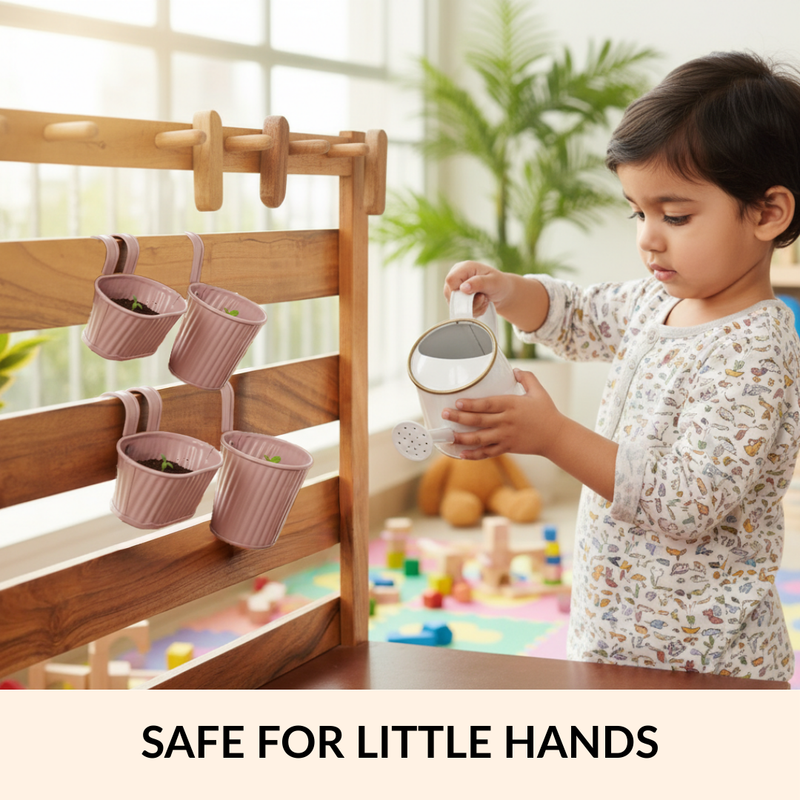 Ribbed Mini Hanging Planter Set Of 4 Pink