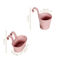 Ribbed Mini Hanging Planter Set Of 4 Pink
