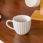 Ribbed White Cup And Stand Set Of 5 200ml