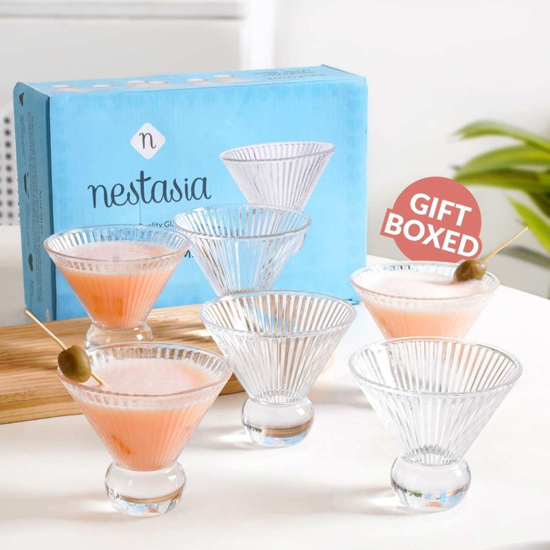 Ridged Cocktail Glass Set Of 6 180ml