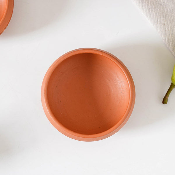 Ring Engraved Terracotta Dessert Bowls Set Of 4 250ml