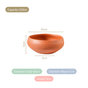 Ring Engraved Terracotta Dessert Bowls Set Of 4 250ml - Dessert bowls, terracotta bowls, dessert bowls set, earthen bowls