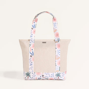 River Bank Large Canvas Zipper Tote Bag