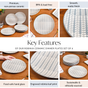 Robinia Ceramic Dinner Plates Set of 6 11 Inch