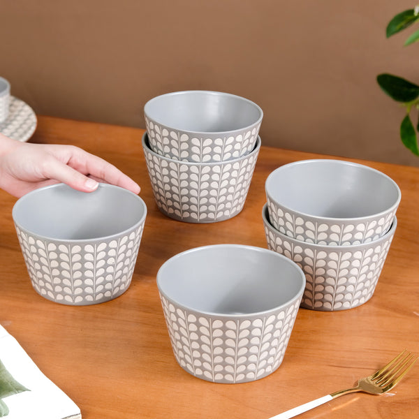 Robinia Ceramic Serving Bowl Set Of 6 600ml