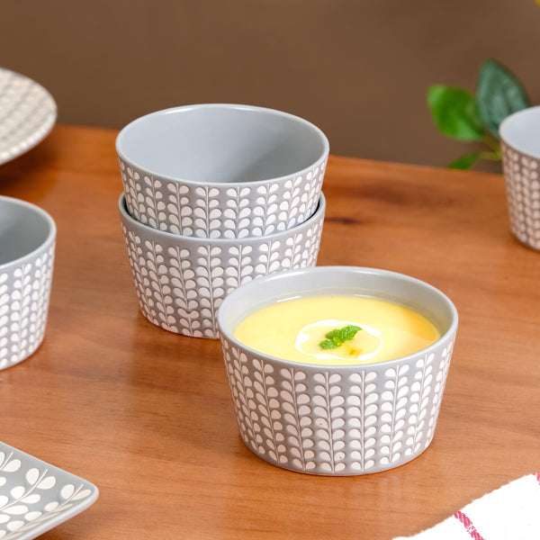 Robinia Ceramic Bowl For Snacks Set Of 6 400ml