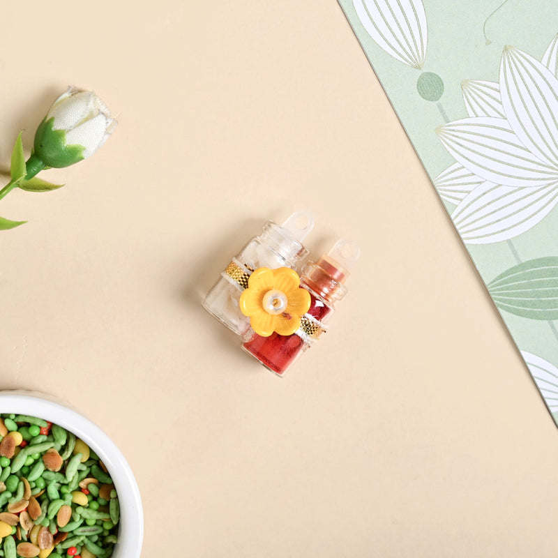 Verdant Bloom Rakhi Set