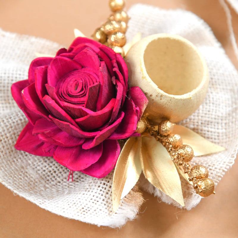 Queen Pink Rose Decorative Flower Set of 6