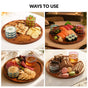 Platterazzi Round Serving Platter With Checkered Bowls Set Of 3