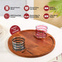 Platterazzi Round Serving Platter With Checkered Bowls Set Of 3