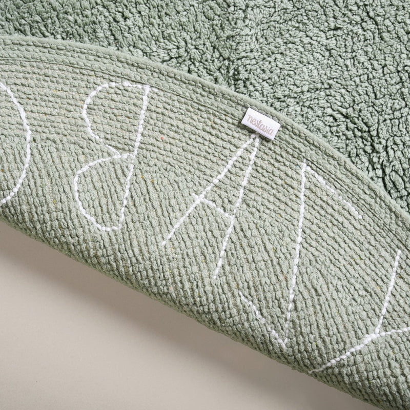 Alphabets Round Cotton Anti Slip Kids Floor Mat 74x72cm