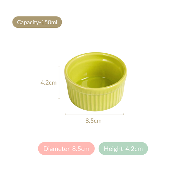 Souffle Ramekin Set Of 6 Green 150ml