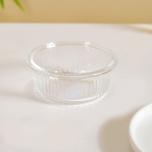 Small Airtight Glass Storage Containers Set Of 2 Fluted 400ml