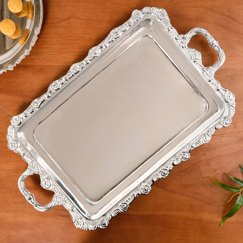 Royalcore Decorative Metal Tray With Handles
