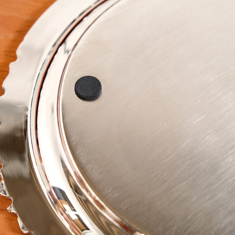 Royalcore Ornate Brass Rim Decorative Tray Silver