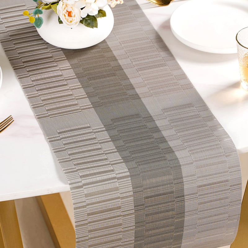 Grey Waterproof Dining Table Runner