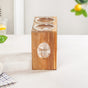 Rustic Wooden Cutlery Stand With Glass Holders