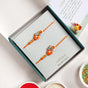 Saffron Petal Rakhi Gift Set