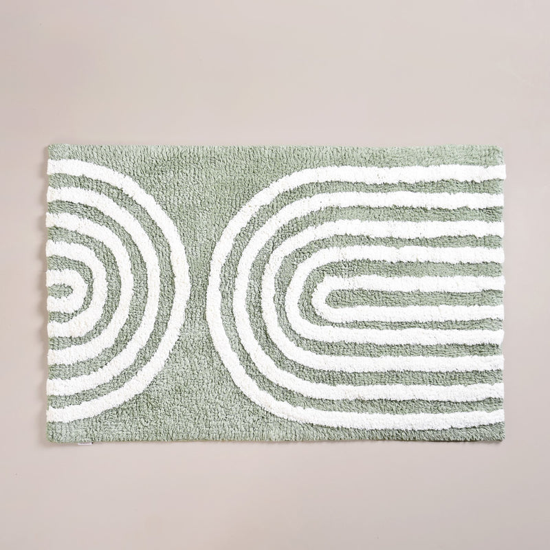 Sage Green Shag Floor Mat 82x52 Inch